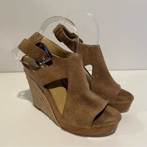 Michael Kors Espadrille Suede Wedges Heels/Sandals Womens US Size 8
